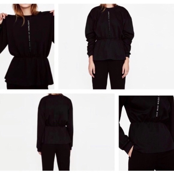 Zara Tops - Zara W/B Collection “ She Is Made Of Sunlight”